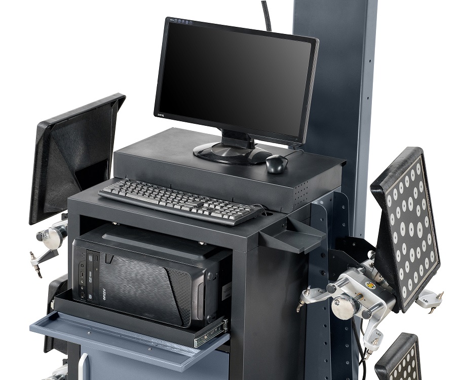 KraftWell KRW3DWA-II Стенд сход-развал 3D с кабинетом и стальной стойкой, ПК в комплекте