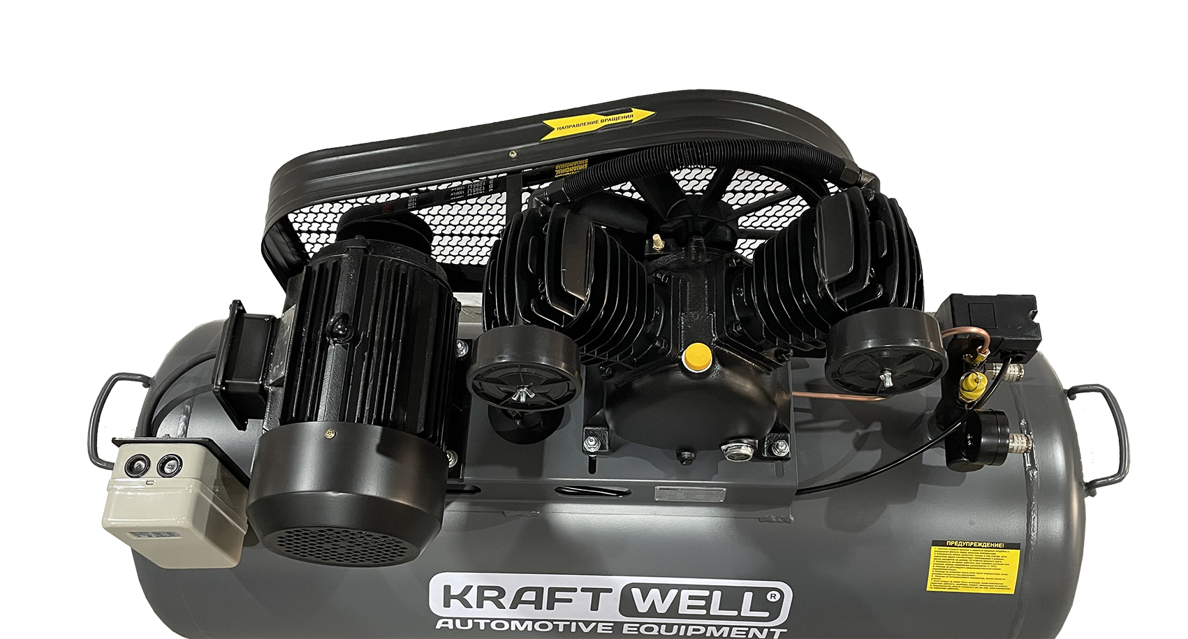 KraftWell KRW-AC580-200L Компрессор поршневой 580 л/мин, 10 бар, 200 л, 380В