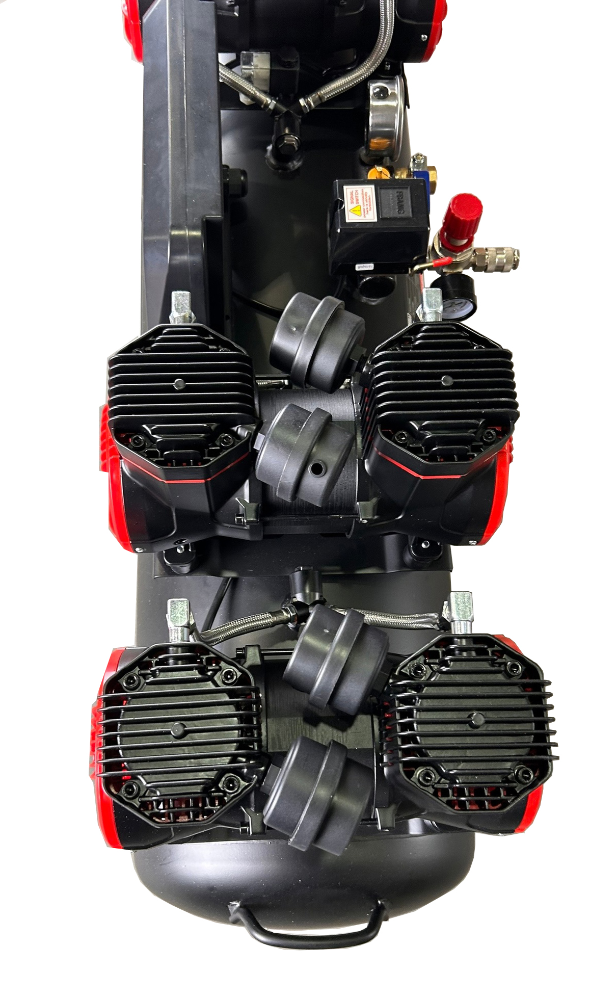 KraftWell KRW-AC1000-120L Компрессор поршневой безмасляный 1000 л/мин, 10 бар, 120 л, 380В