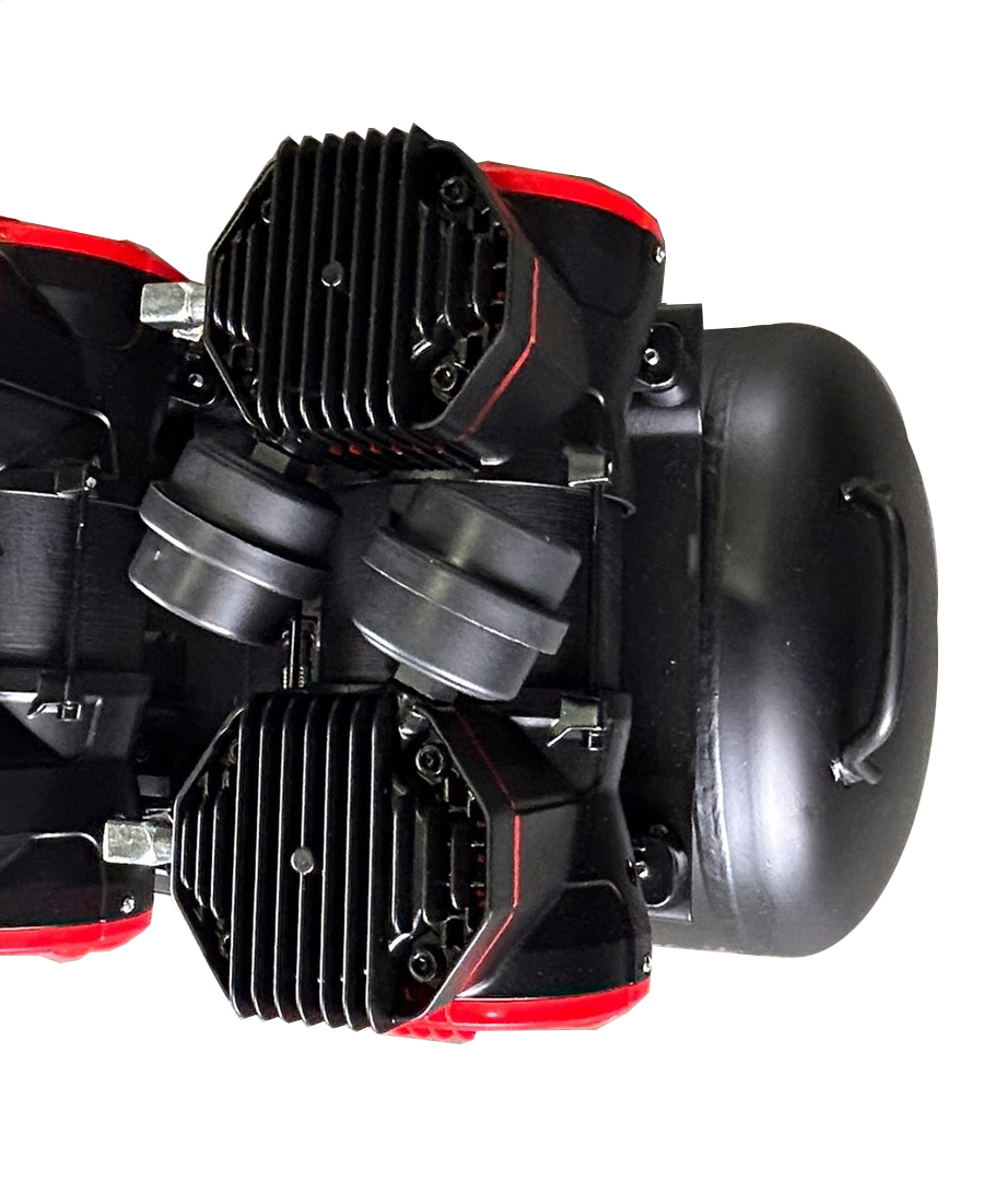 KraftWell KRW-AC1000-120L Компрессор поршневой безмасляный 1000 л/мин, 10 бар, 120 л, 380В