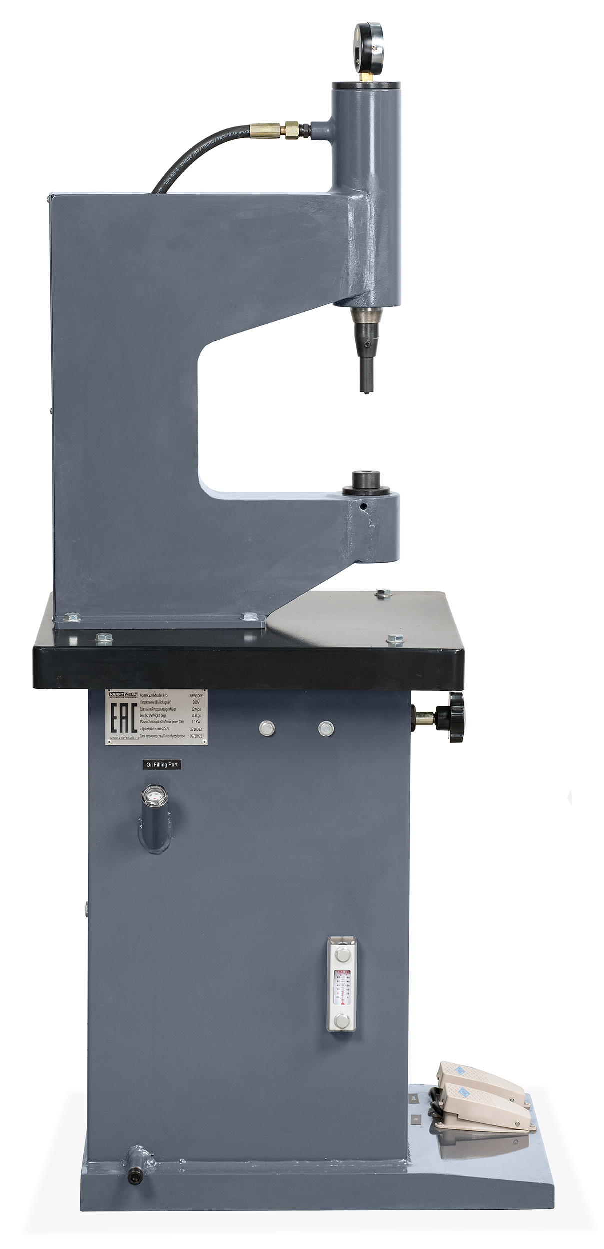 KraftWell KRW300E Станок для наклепки тормозных накладок (электро)