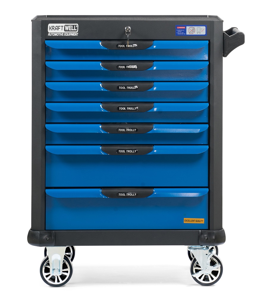 KraftWell KRW-TTB+SET277 Тележка профессиональная с 7 ящиками+ПОДАРОК инструмент 277 предметов