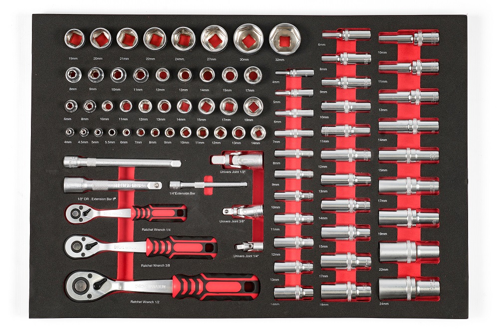 KraftWell KRW-TTB+SET277 Тележка профессиональная с 7 ящиками+ПОДАРОК инструмент 277 предметов