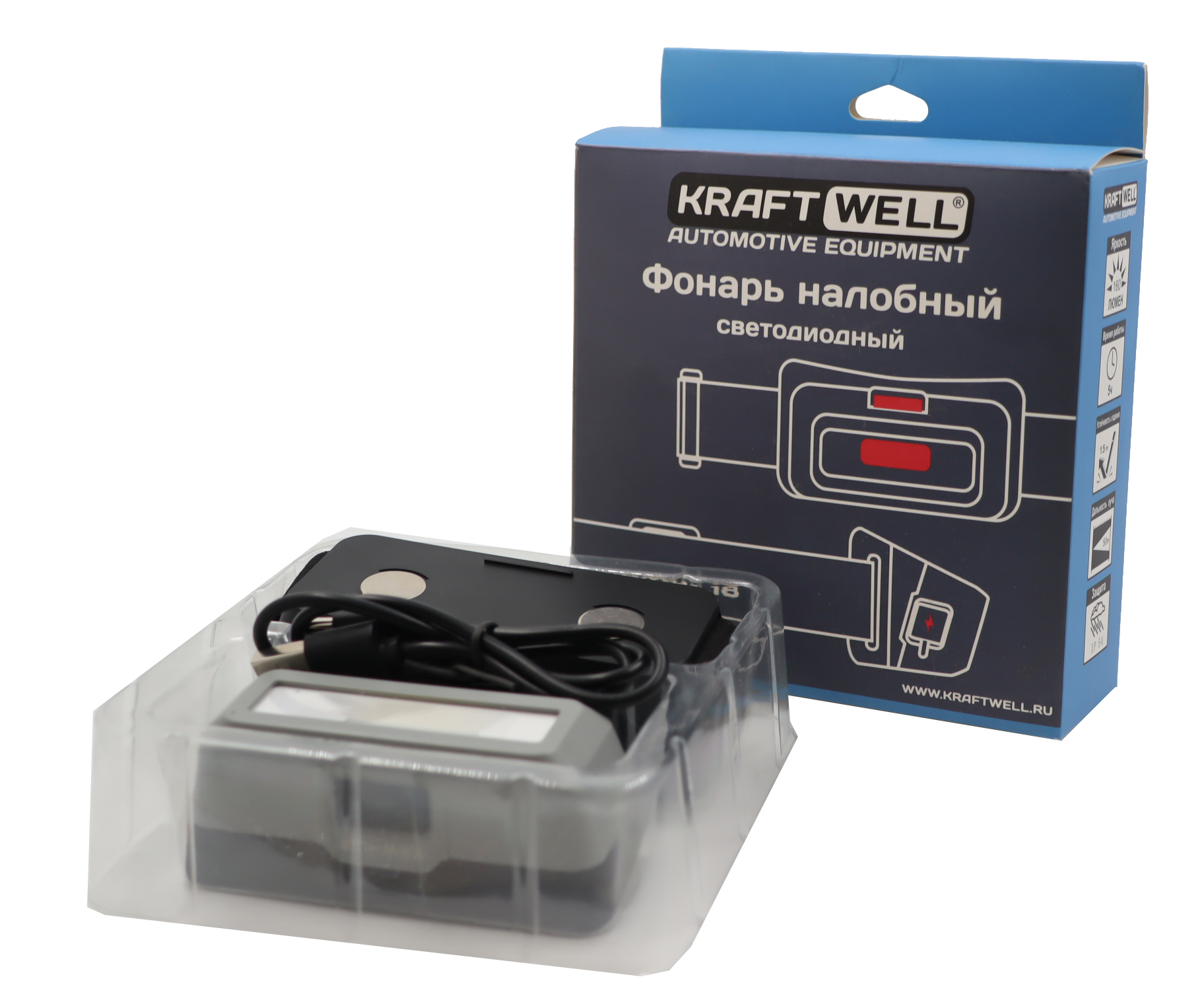 KraftWell KRWHL18 Фонарь налобный светодиодный
