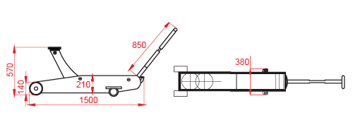 KraftWell KRWFJ5T Домкрат ТУРЦИЯ г/п 5 т.