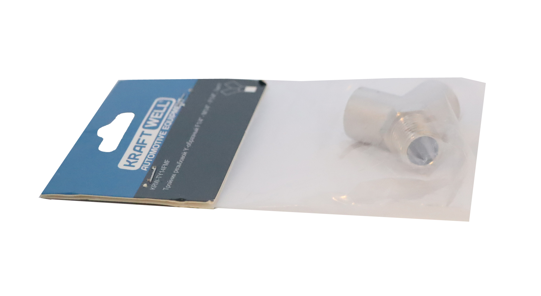 KraftWell KRW-TY14FMF Тройник резьбовой Y-образный F1/4" - M1/4" - F1/4", 1 шт