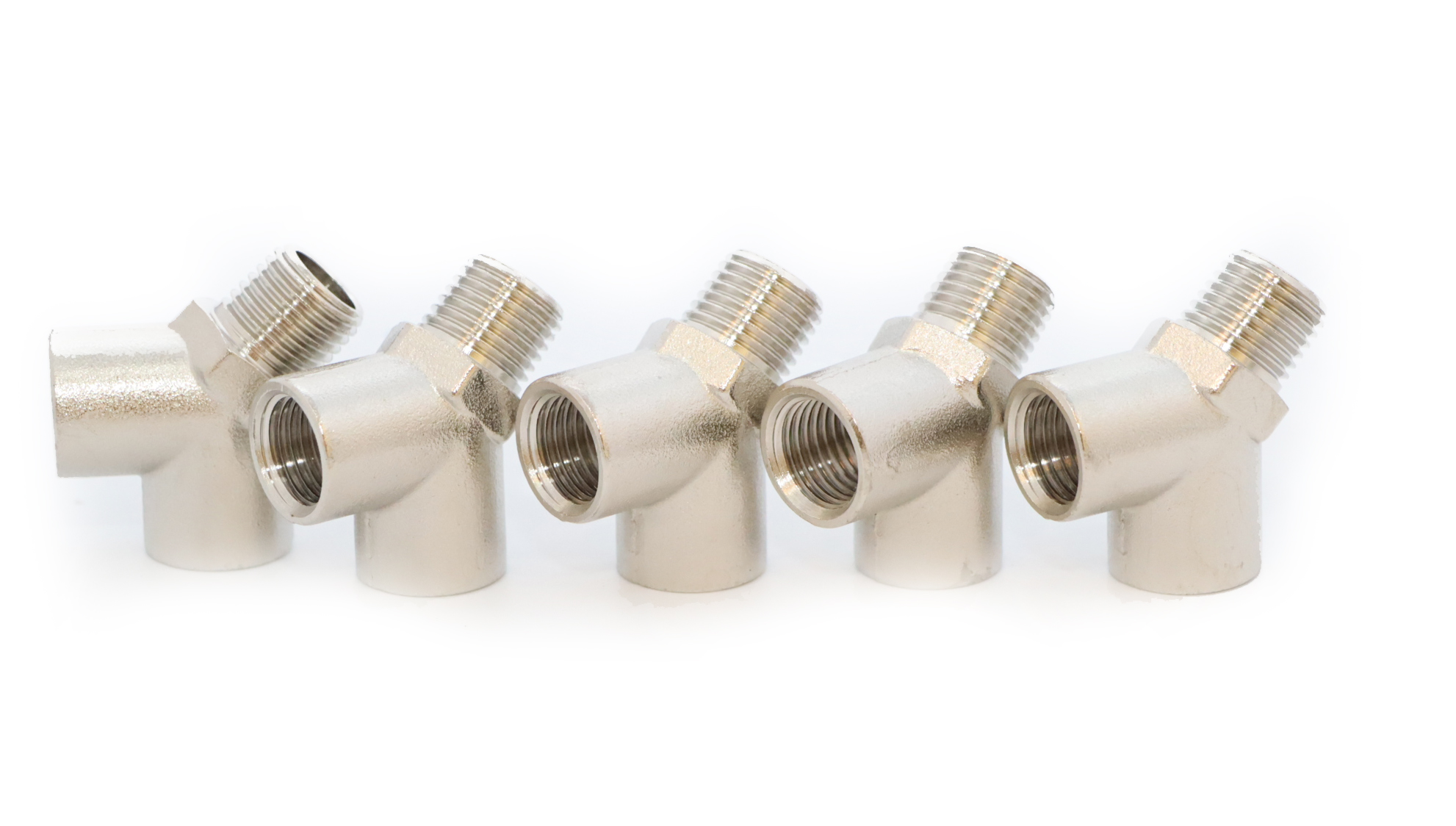 KraftWell KRW-TY14FMF-5 Тройник резьбовой Y-образный F1/4" - M1/4" - F1/4", 5 шт