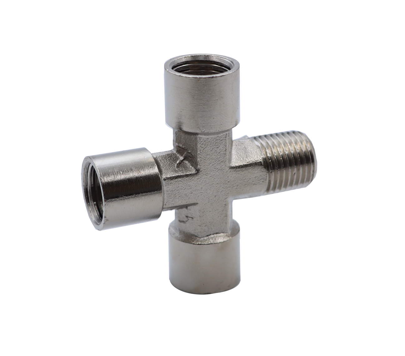 KraftWell KRW-TC14F3M Переходник "крест" 3*F1/4" - M1/4", 1 шт