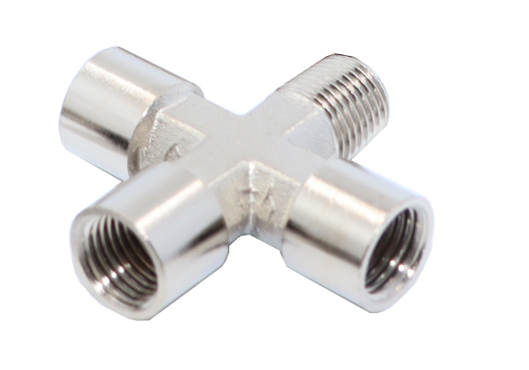 KraftWell KRW-TC14F3M-10 Переходник "крест" 3*F1/4" - M1/4", 10 шт